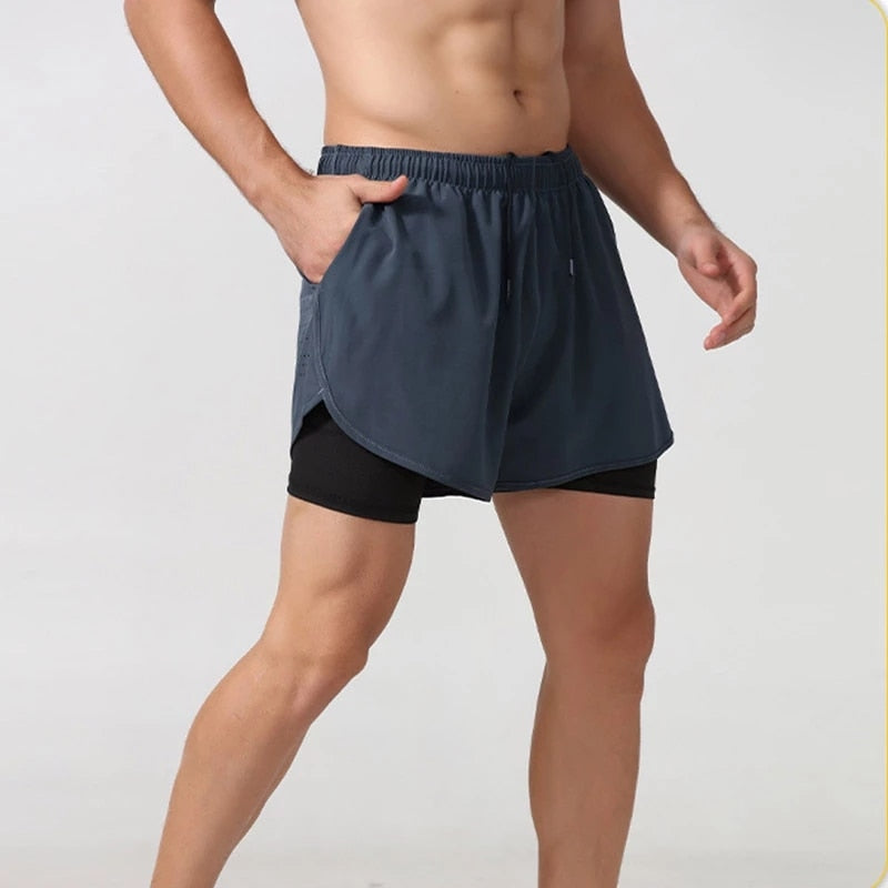 Shorts Dupla Camada Masculino para Treino Gym Max